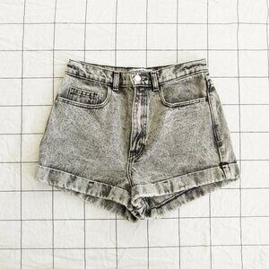 American Apparel Acid Wash High Rise Denim Shorts